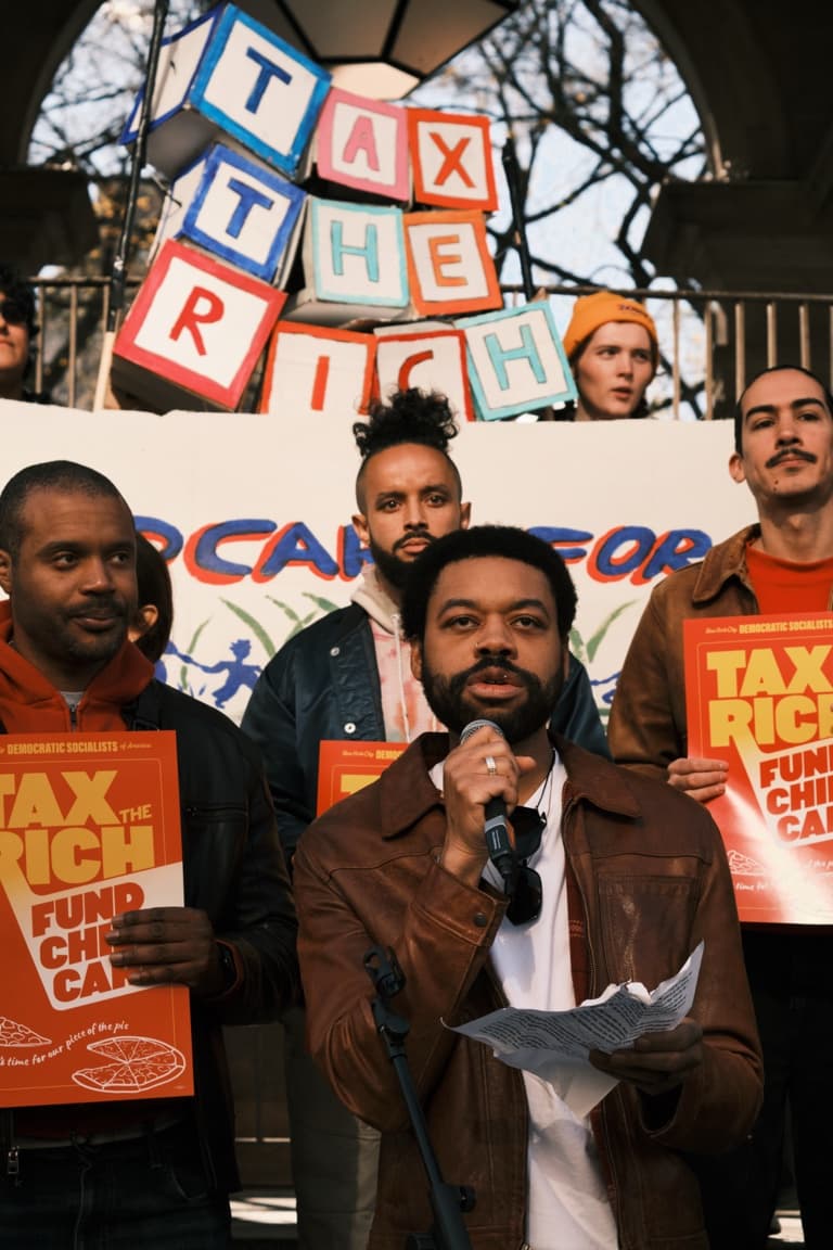 Eon Huntley at a rally